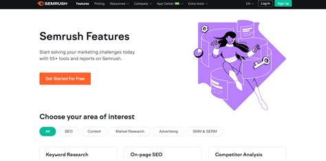https www.semrush.com|Features .